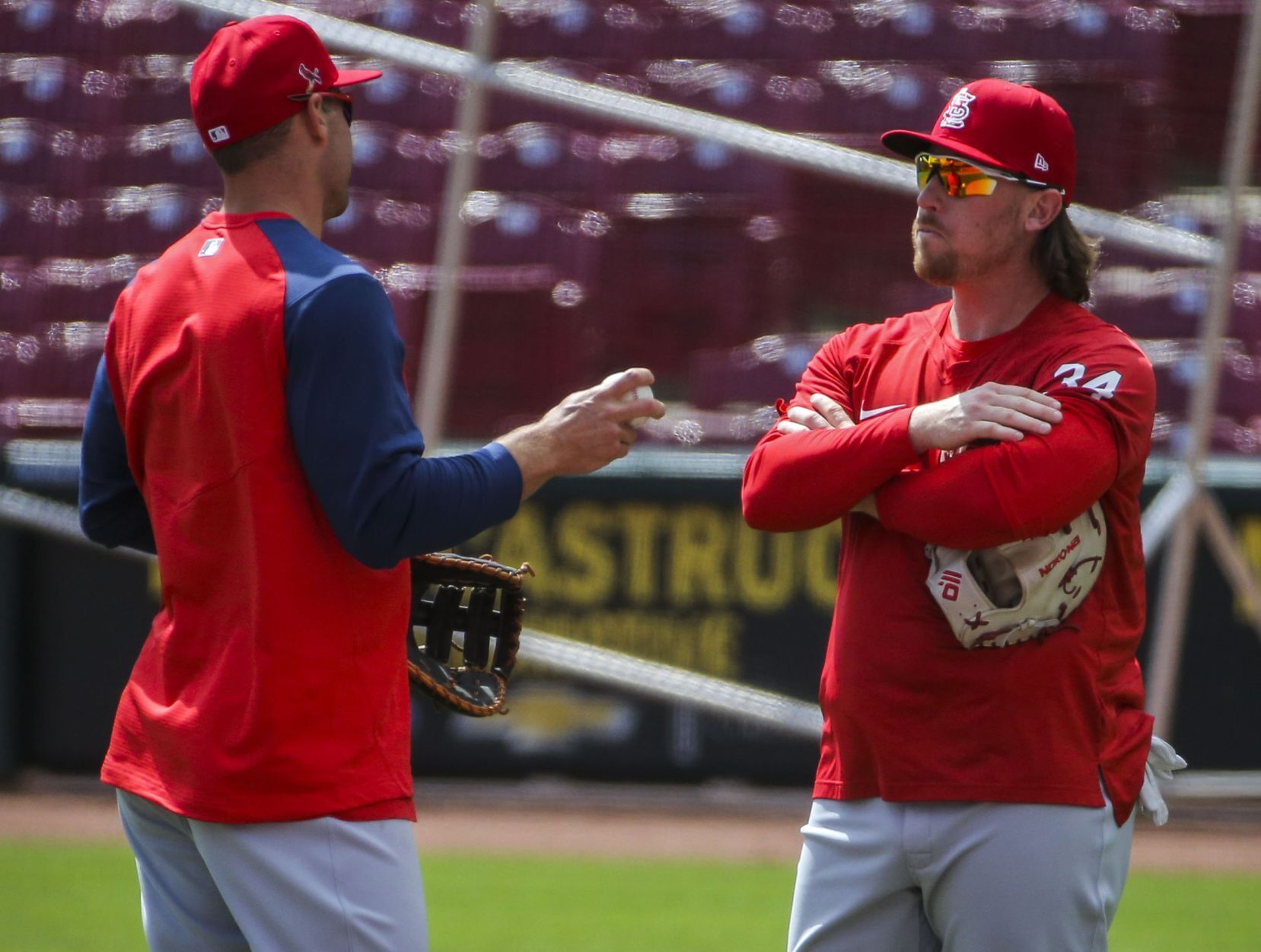 Cardinals hold a team workout ahead of opening day